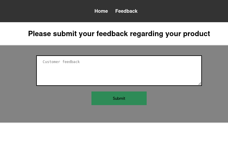 Feedback Page